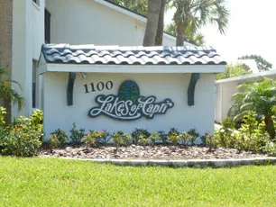 Lawns and lakeside planting at Lakes of Capri